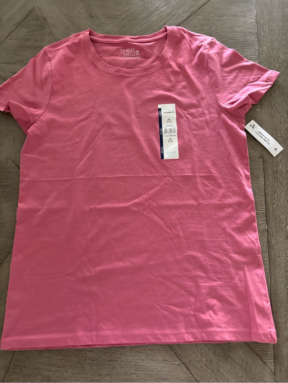 Time and Tru Pink Short Sleeve Crewneck Tee